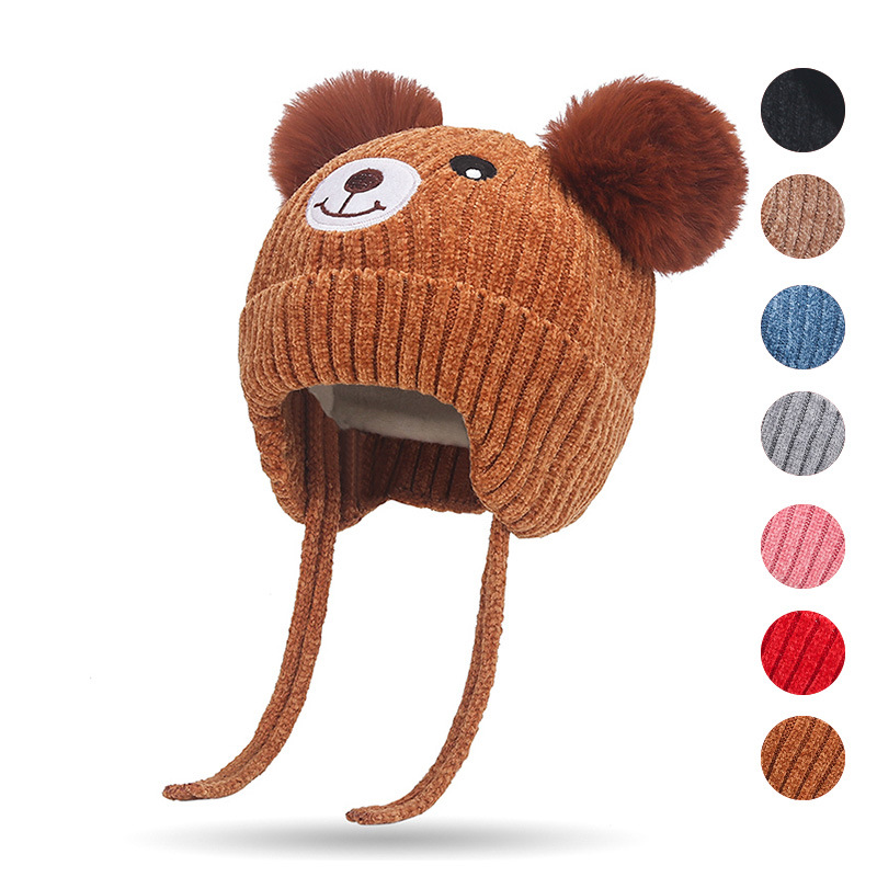 M491 Baby Kids Knitted Hats Lace Up Cute Ears Plush Cartoon Bear Wool Caps Children Knitting Warm Beanie Hat, Red
M491 Baby Kids Knitted Hats Lace Up Cute Ears Plush Cartoon Bear Wool Caps Children Knitting Warm Beanie Hat, Red