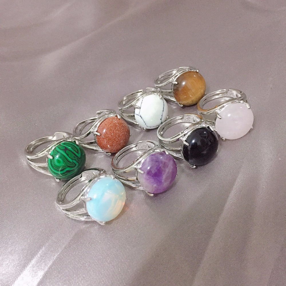 Natural Stone Rings Tiger's Eye Turquoise Lapis Pink Quartz Amethyst opal Crystal Finger Ring For women jewelry
Natural Stone Rings Tiger's Eye Turquoise Lapis Pink Quartz Amethyst opal Crystal Finger Ring For women jewelry