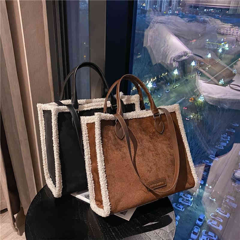 HBP Shopping Bags Autumn Winter Hairy Bag Female Shoulder handBag Versatile Ins Large Capacity Portable Tote Bag 220826, Black
HBP Shopping Bags Autumn Winter Hairy Bag Female Shoulder handBag Versatile Ins Large Capacity Portable Tote Bag 220826, Black