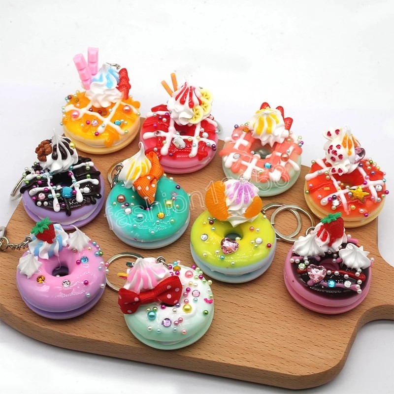 Cute Sweet Donuts Keychain Simulation Bread Cake Food Key Chains Couple Backpack Car Pendant Keyring Jewelry Gift
Cute Sweet Donuts Keychain Simulation Bread Cake Food Key Chains Couple Backpack Car Pendant Keyring Jewelry Gift