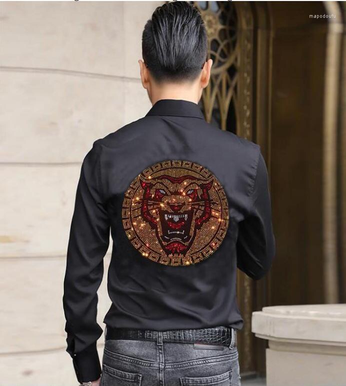 Men's Dress Shirts 2022 Spring Arrival Men Fashion Long Sleeve Individuality Business Casual Korean Man Drill, As shown
Men's Dress Shirts 2022 Spring Arrival Men Fashion Long Sleeve Individuality Business Casual Korean Man Drill, As shown