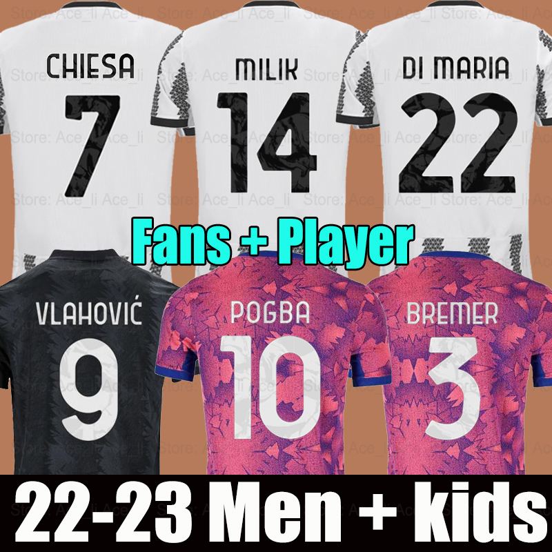 22 23 MILIK POGBA Juventus soccer jerseys DI MARIA VLAHOVIC CHIESA KEAN McKENNIE LOCATELLI 2023 Fans Player version men kids football shirt kit, 22-23 home
22 23 MILIK POGBA Juventus soccer jerseys DI MARIA VLAHOVIC CHIESA KEAN McKENNIE LOCATELLI 2023 Fans Player version men kids football shirt kit, 22-23 home