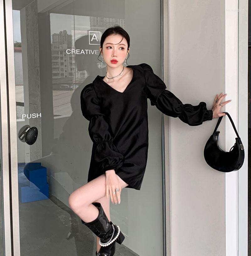 Casual Dresses Black French Bubble Sleeve Dress Women' Autumn 2022 Long Design Sense Of Minority Retro, See chart
Casual Dresses Black French Bubble Sleeve Dress Women' Autumn 2022 Long Design Sense Of Minority Retro, See chart