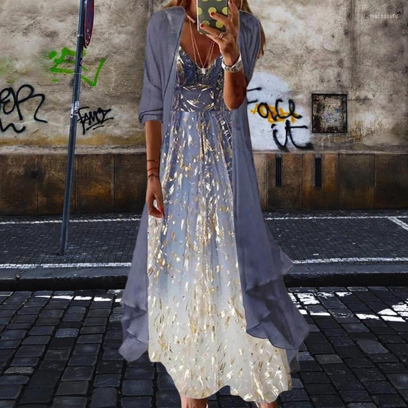 Casual Dresses 2022 Women Dress Purple Cardigan Set Elegant Deep V Irregular Hem Shining Gradient Design Long Outfit, Blue
Casual Dresses 2022 Women Dress Purple Cardigan Set Elegant Deep V Irregular Hem Shining Gradient Design Long Outfit, Blue