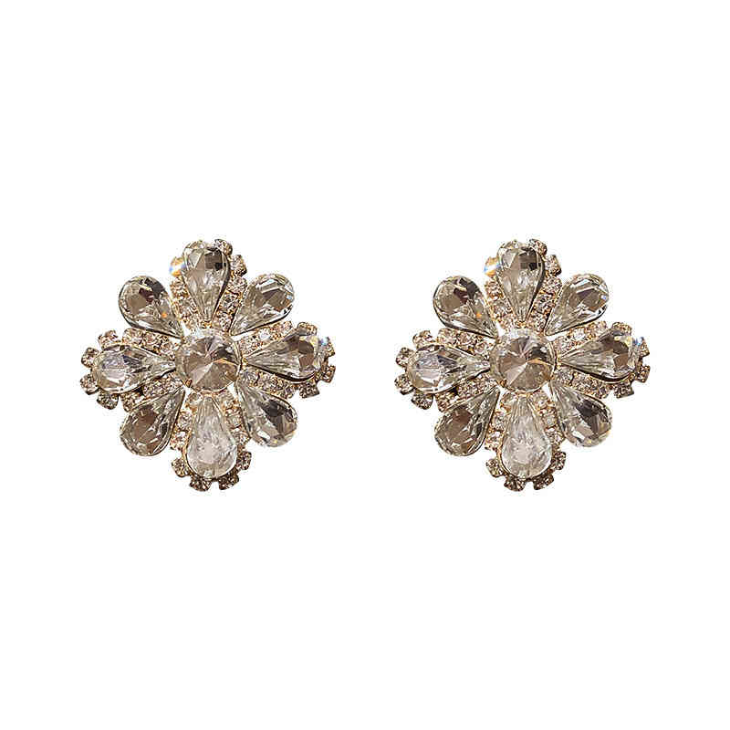 925 Silver Full Diamonds Flower Charms Earring Vintage Temperament Earrings Simple Fashion Personality Earrings
925 Silver Full Diamonds Flower Charms Earring Vintage Temperament Earrings Simple Fashion Personality Earrings