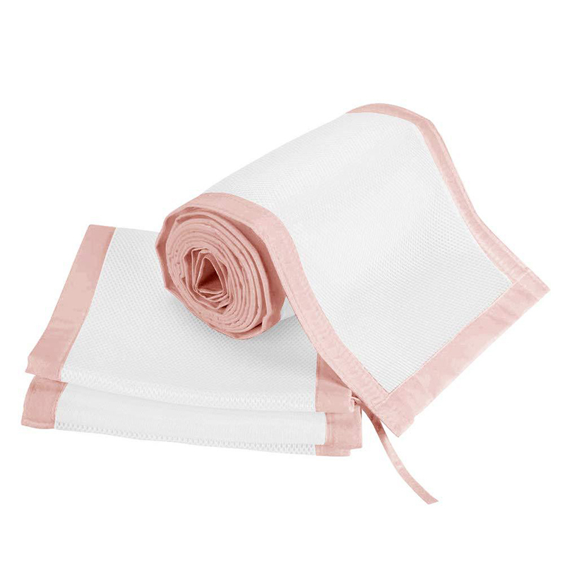 Bed Rails Baby Crib Bumper Breathable Mesh Crib Liner Anti-Collision Bed Bumper Solid-Back Crib Around Cushion Cot Protector Room Decor 220826