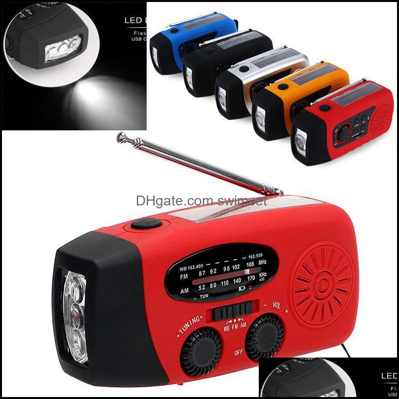 Laser Flashlights Am/Fm/Wb Solar Radio Light Emergency Hand Crank Power 3 Led Flashlight Electric Torch Dynamo Bright Lightin Swimset Dhpxg
Laser Flashlights Am/Fm/Wb Solar Radio Light Emergency Hand Crank Power 3 Led Flashlight Electric Torch Dynamo Bright Lightin Swimset Dhpxg