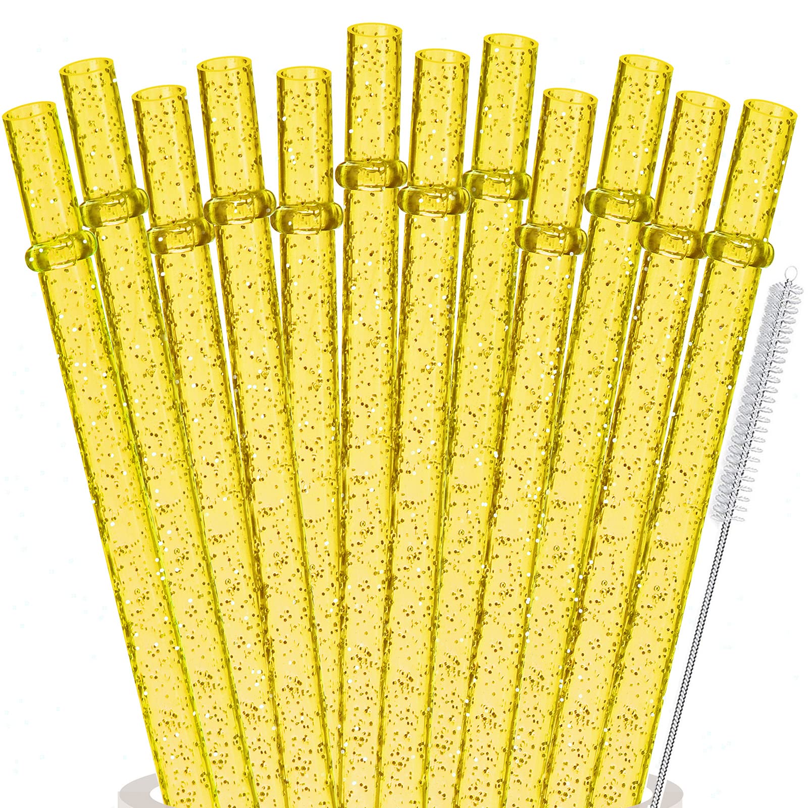 Drinking Straws Reusable Clear Glitter 11 Long Hard Plastic Tumbler With Cleaning Brush Yellow amkDA
Drinking Straws Reusable Clear Glitter 11 Long Hard Plastic Tumbler With Cleaning Brush Yellow amkDA