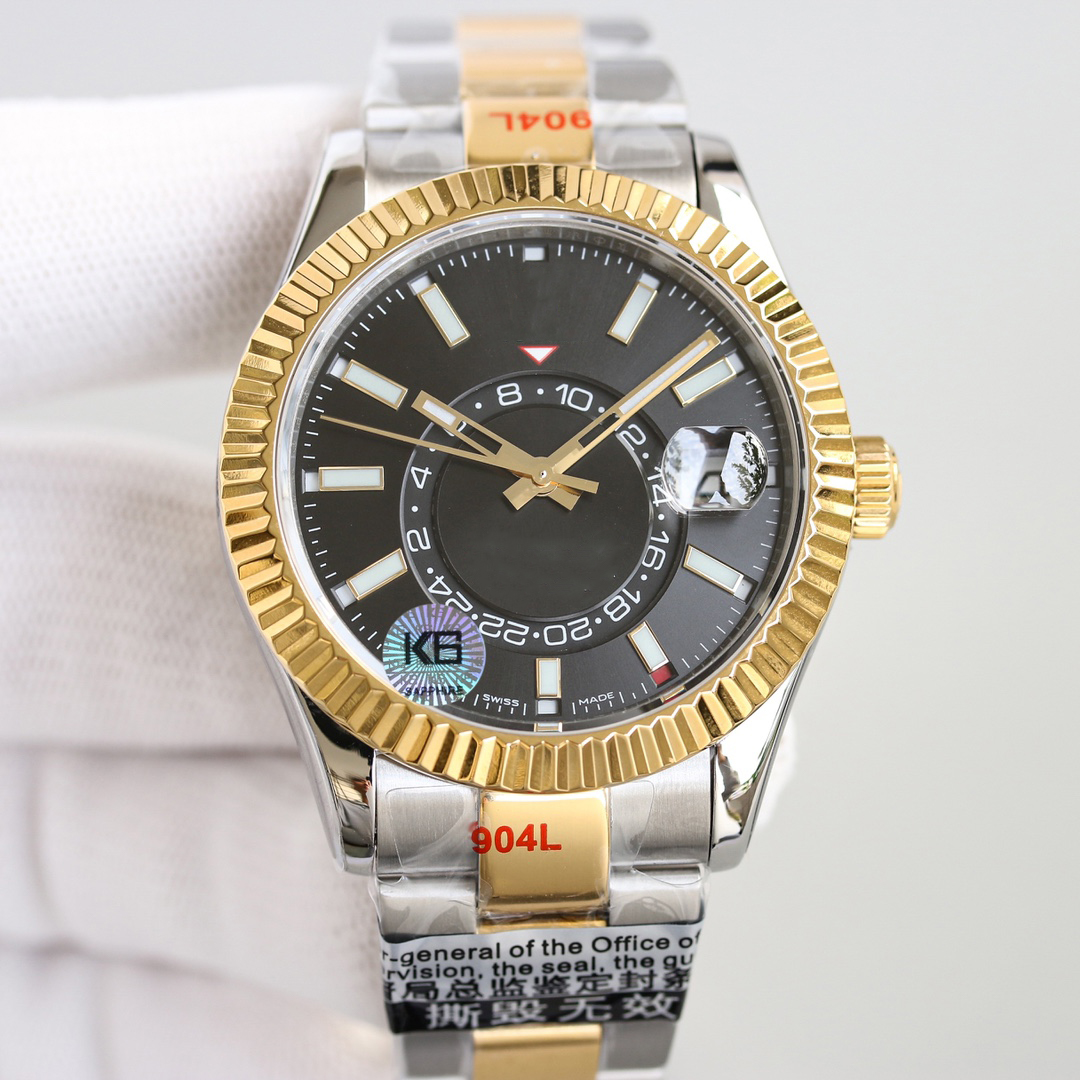 904L Steel Men's WatchES Blue GMT Automatic Small Dial Sapphire Calendar 42mm Watch Stainless Steel Sky Dweller Skydweller montres mouvement
904L Steel Men's WatchES Blue GMT Automatic Small Dial Sapphire Calendar 42mm Watch Stainless Steel Sky Dweller Skydweller montres mouvement