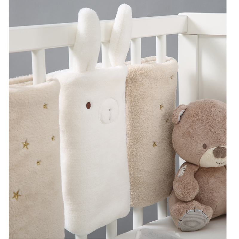 Bed Rails 10pcs/lot Baby Bed Bumper Cotton Bedside Rail Guard Kids Crib Protector Cot Cushion Anti-collision Children's Bed Fence Barries 220826