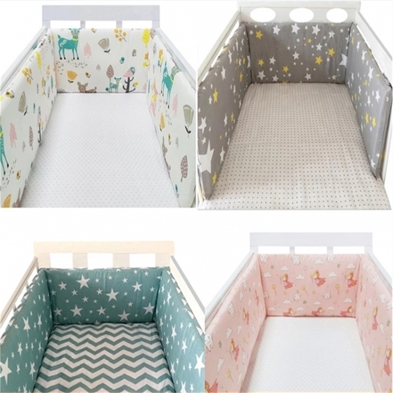 Bed Rails Baby Cot Bumper Head Protector Protection Printed Cotton s In The Cribs 200x30 cm 220826