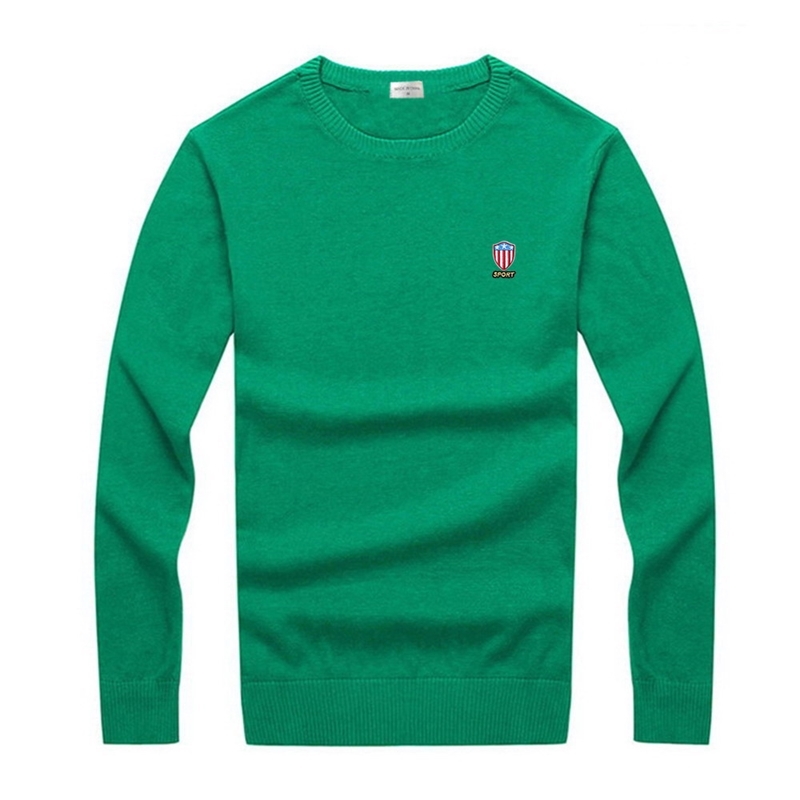 Men's Sweaters Men Spring Sweater Pullover Solid Casual PATCH Embroidery Slim Fit 100Cotton ONeck Long Sleeve Jumper Sweaters Tops P8507 220826 2