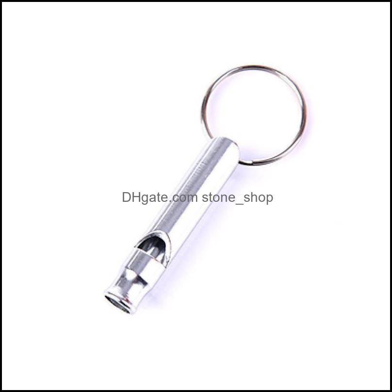 Keychains Metal Whistle Portable Self Defense Keyrings Rings Holder Fashion Car Key Chains Accessories Outdoor Cam Survival Stones