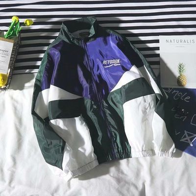 Men's Jackets Oversize Men's Patchwork Baseball Jackets Spring Autumn Harajuku Letter Printed Casual Thin Zipper College Style Couples Coats