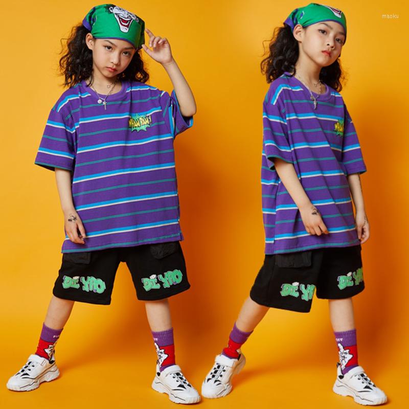 Stage Wear Children Hip-Hop Dance Costume Loose Striped T-Shirt Hiphop Pants Kids Jazz Performance Clothes For Girls Street SL3237, Tops
Stage Wear Children Hip-Hop Dance Costume Loose Striped T-Shirt Hiphop Pants Kids Jazz Performance Clothes For Girls Street SL3237, Tops