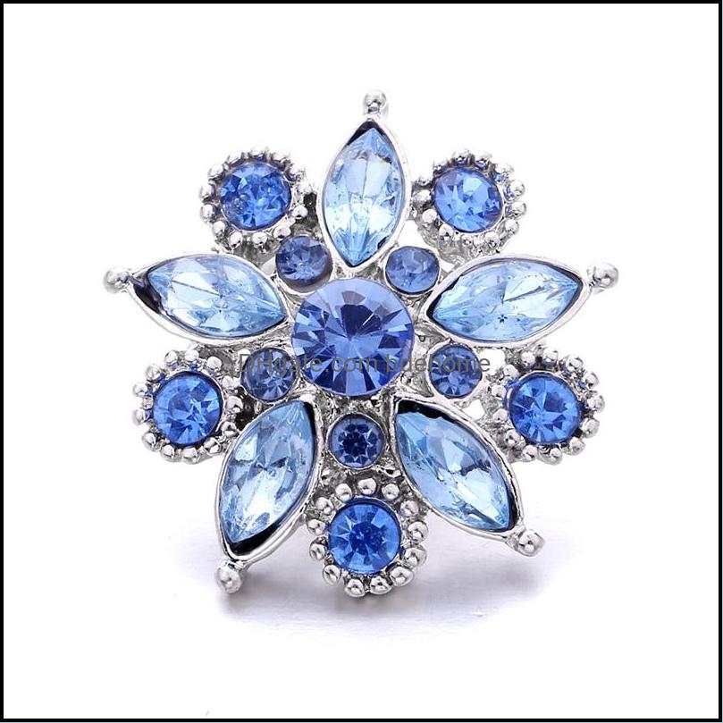 Clasps Hooks Wholesale Mixture Rhinestone Snap Buttons Butterfly Clasp 18Mm Metal Decorative Button Charms For Diy Snaps Jewelry Find Dhiet