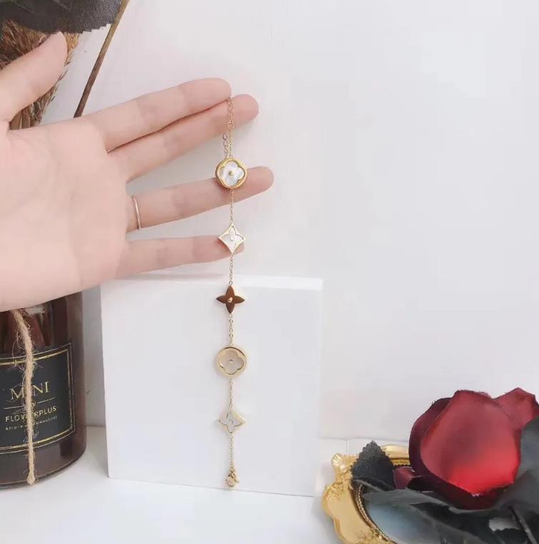 Four-leaf rose gold bracelet designer charms love bracelet luxury bangles cjeweler bijoux for mens womens