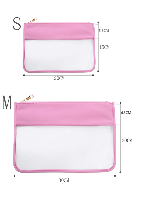 Cosmetic Bags Cases Letter Patches Transparent PVC Clear Travel Make up Pouches Snacks Organizer Factory Direct Sell 220827