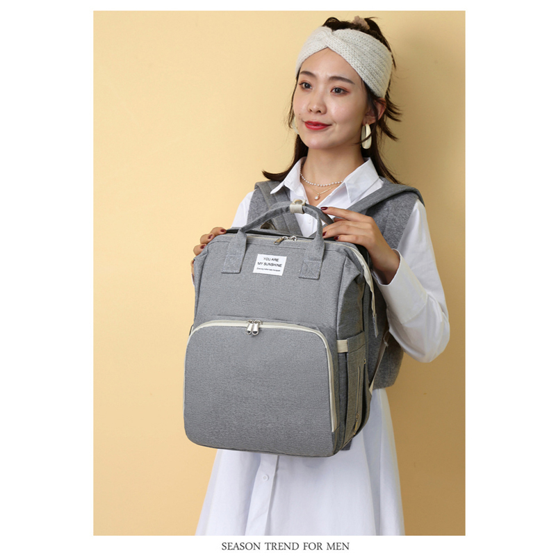 Diaper Bags Baby Bag Mummy for with Bassinet Bed Travel Backpack Crib Waterproof Stroller Straps 220826