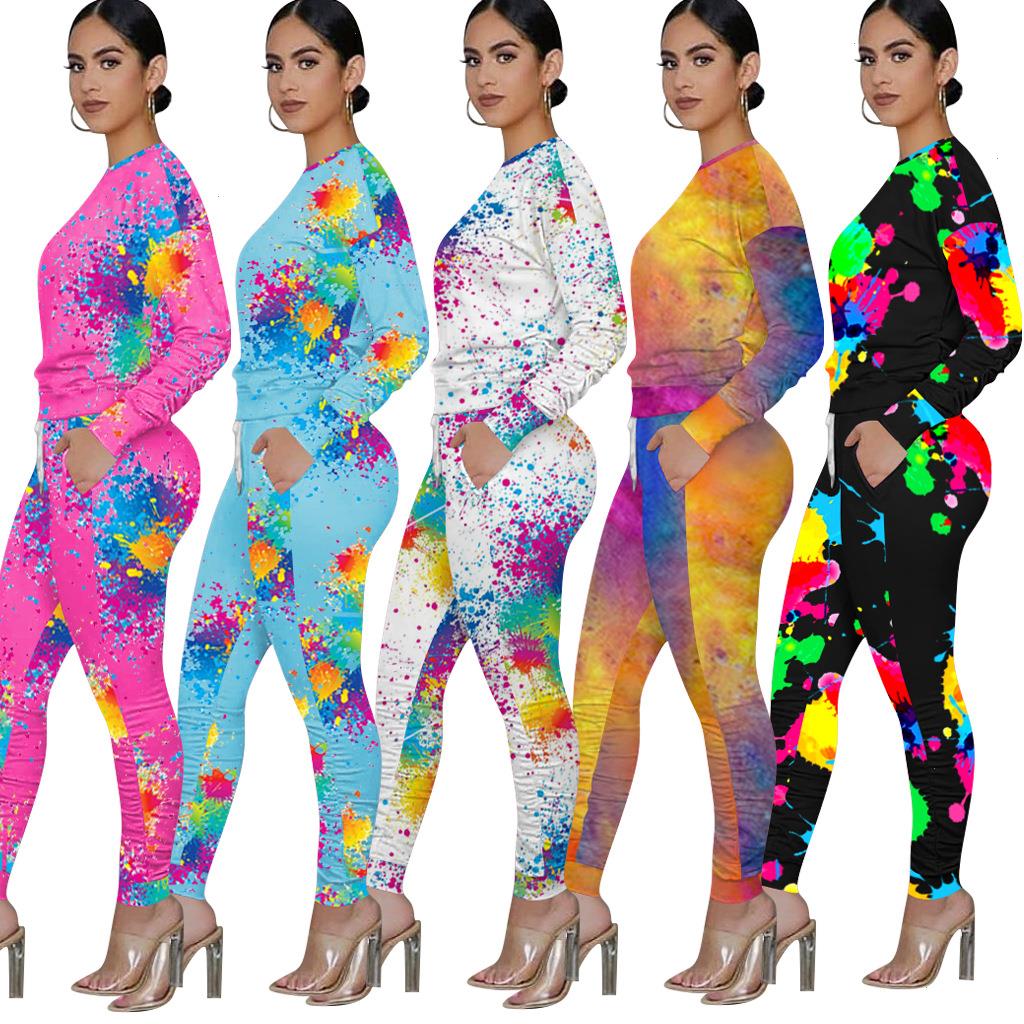 444124 Autumn Tracksuits Winter Women Casual Fashion Solid Print Sports Two, Yellow
444124 Autumn Tracksuits Winter Women Casual Fashion Solid Print Sports Two, Yellow