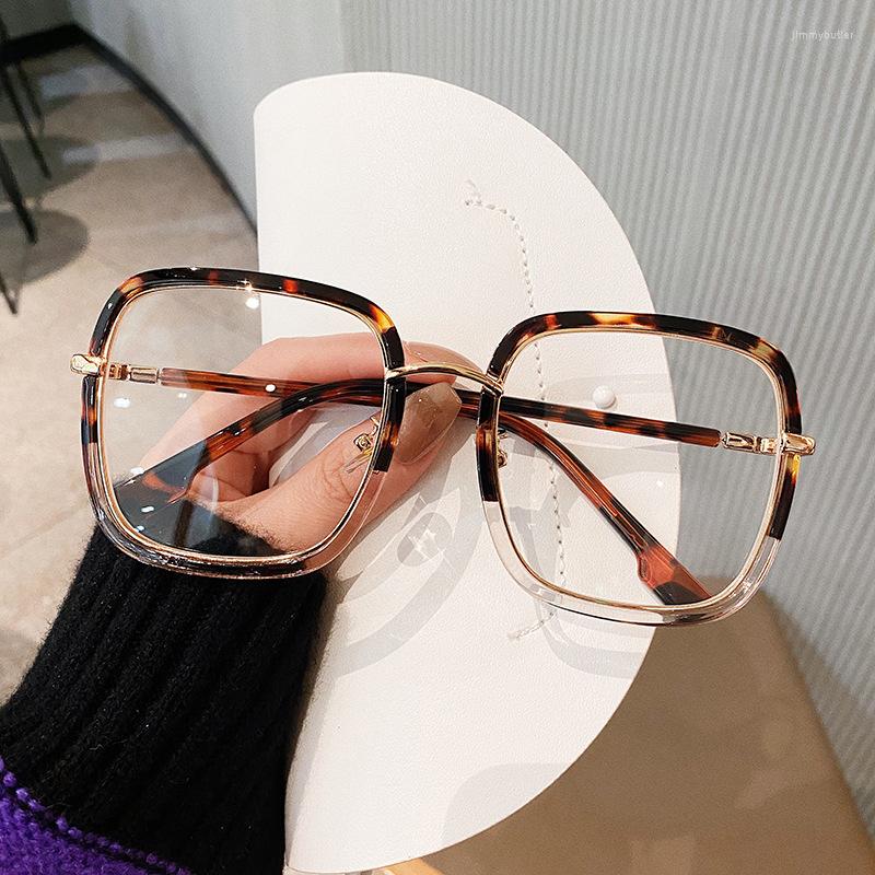 Sunglasses Frames Unique Double Color Frame Leopard Clear Square Glasses For Women Fashion Oversized Anti-blue Light Computer Shades
Sunglasses Frames Unique Double Color Frame Leopard Clear Square Glasses For Women Fashion Oversized Anti-blue Light Computer Shades