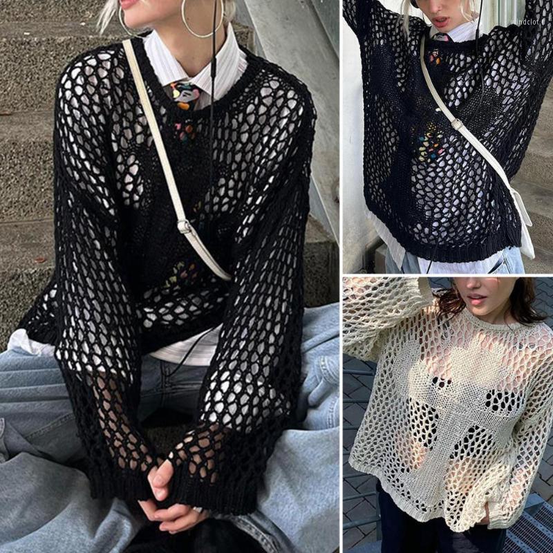 Women' Knits 2022 O Neck Hollow Out Long Sleeve T Shirts Oversized Summer See Through Black Y2K Vintage Sexy Tops Knitted Beach 90s
Women' Knits 2022 O Neck Hollow Out Long Sleeve T Shirts Oversized Summer See Through Black Y2K Vintage Sexy Tops Knitted Beach 90s