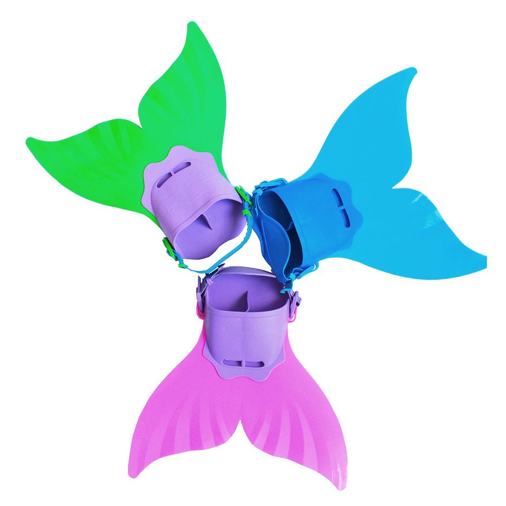 Home Garden Adjustable Mermaid Swim Fin Diving Monofin Swimming Foot Flipper Mono Fin Fish Tail SwimTraining For Kid Children Christmas Gifts P0827