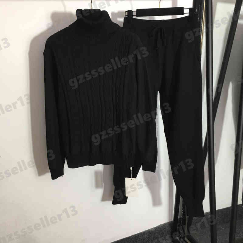 Max Knitted Tracksuits Two Piece Women Sets High Waist Drawstring Casual Pants Striped Turtleneck Long Sleeve Pullover Sweater Suit 0912
Max Knitted Tracksuits Two Piece Women Sets High Waist Drawstring Casual Pants Striped Turtleneck Long Sleeve Pullover Sweater Suit 0912