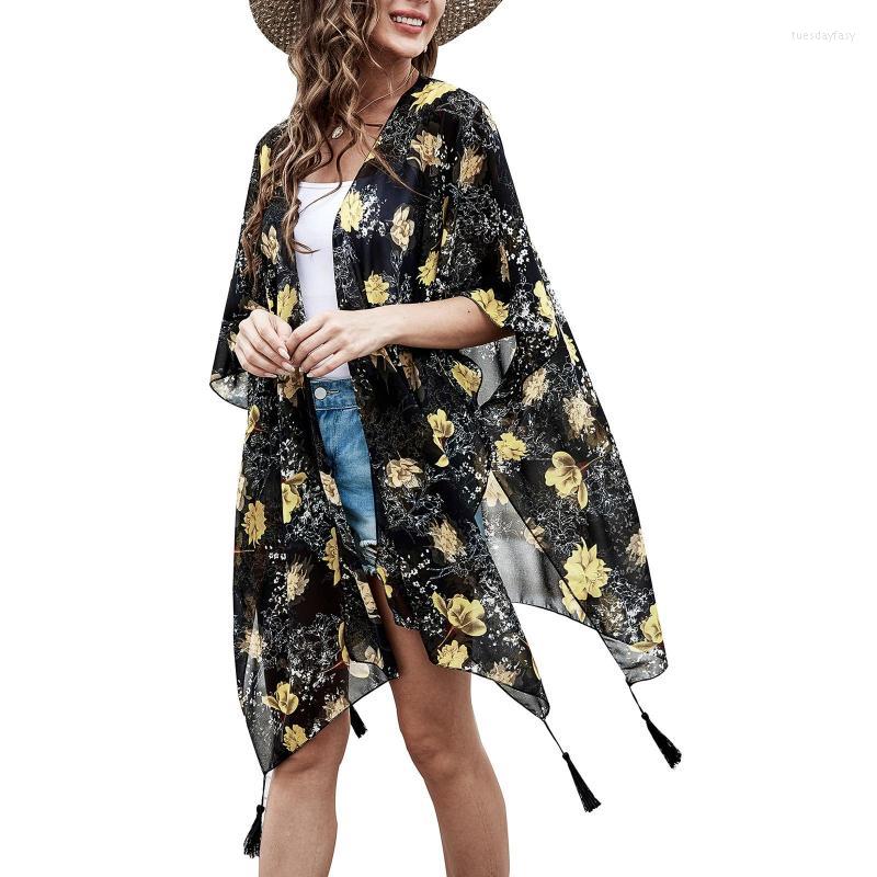 Ethnic Clothing Women's Ladies Summer Floral Print Kimonos Loose Chiffon Cardigan Blouses Casual Cover Up Holiday Beachwear Top
Ethnic Clothing Women's Ladies Summer Floral Print Kimonos Loose Chiffon Cardigan Blouses Casual Cover Up Holiday Beachwear Top