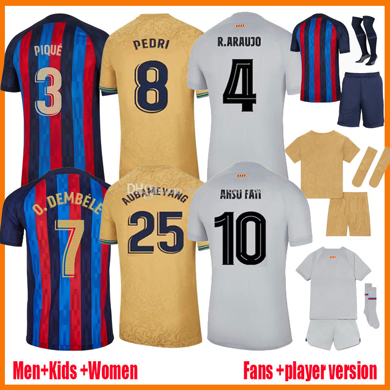 22 23 LEWANDOWSKI ANSU FATI soccer jerseys 2022-23 Camisetas de football MEMPHIS PEDRI ADAMA AUBA FERRAN 2022 2023 KOUNDE GAVI F. DE JONG DEST men kids kits shirts, Men home
22 23 LEWANDOWSKI ANSU FATI soccer jerseys 2022-23 Camisetas de football MEMPHIS PEDRI ADAMA AUBA FERRAN 2022 2023 KOUNDE GAVI F. DE JONG DEST men kids kits shirts, Men home
