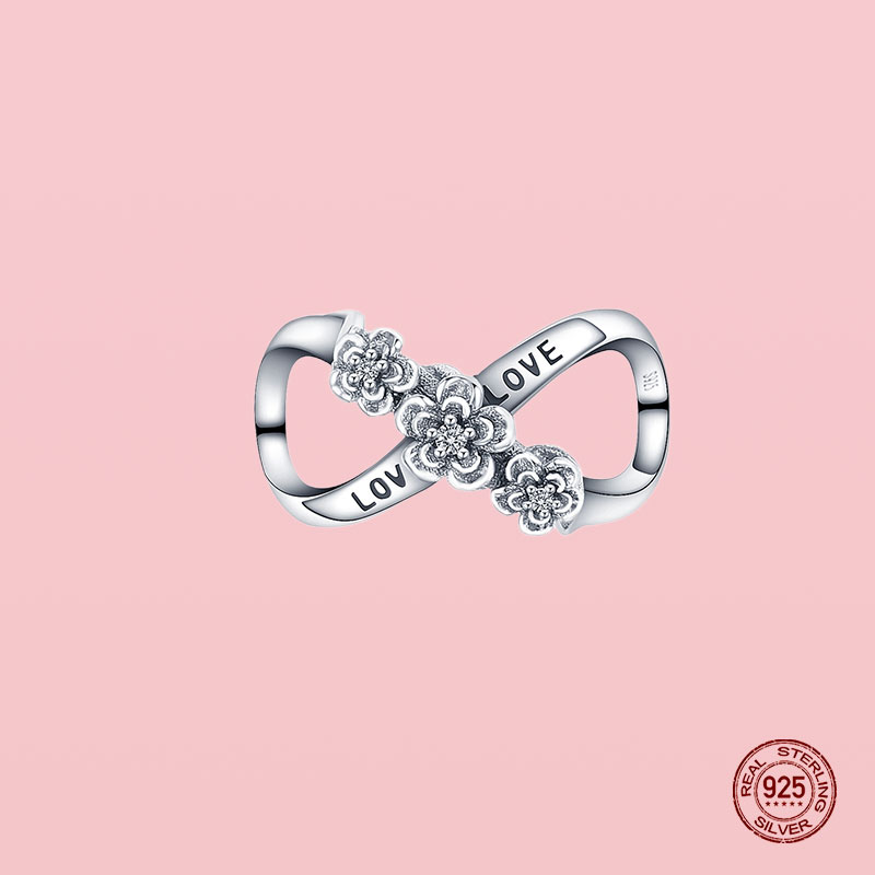 925 Sterling Silver bead fit Charms Charm Bracelet Infinity Love Charms Eternal Heart Family Forever charmes DIY Fine Beads Jewelry