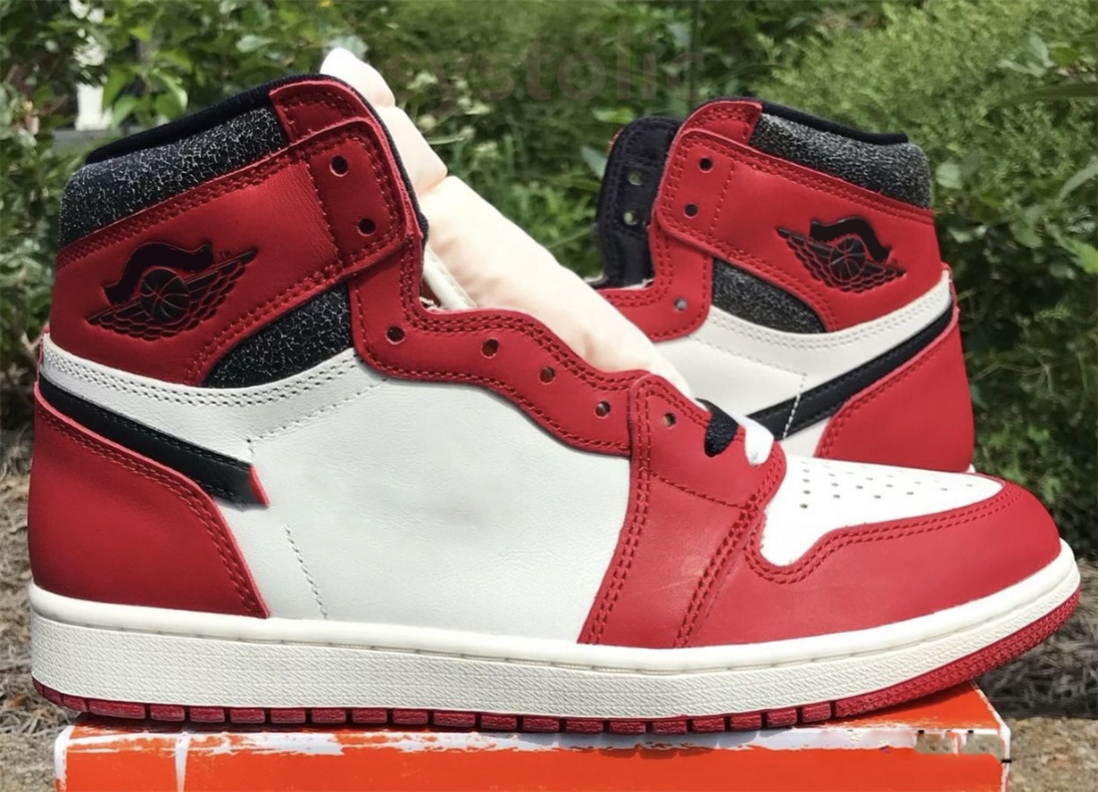 Basketball Shoes Athletic Hiking Footwear 1 High Og Lost & Found Chicago Reimagined Cracked Leather Varsity Red Black Sail Muslin Mens Sneakers Sports