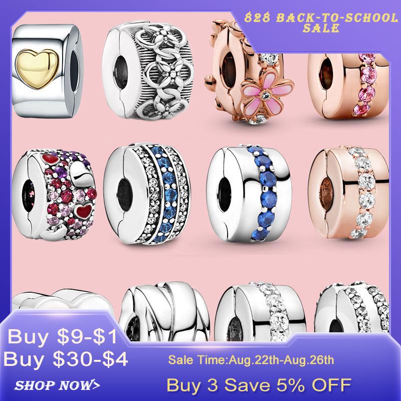 925 Silver bead fit Charms Pandora Charm Bracelet Clip Charm Crystal Pave Flower Spacer charmes ciondoli DIY Fine Beads Jewelry
925 Silver bead fit Charms Pandora Charm Bracelet Clip Charm Crystal Pave Flower Spacer charmes ciondoli DIY Fine Beads Jewelry