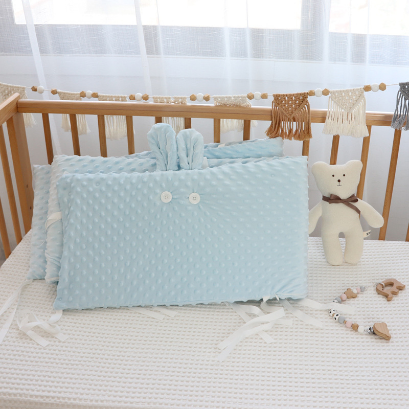 Bed Rails Cotton Waffle Crib Fence Cushion Removable and Washable Bumper for Infant Cribs Baby Cot Bumpers Protector Beddings 220826