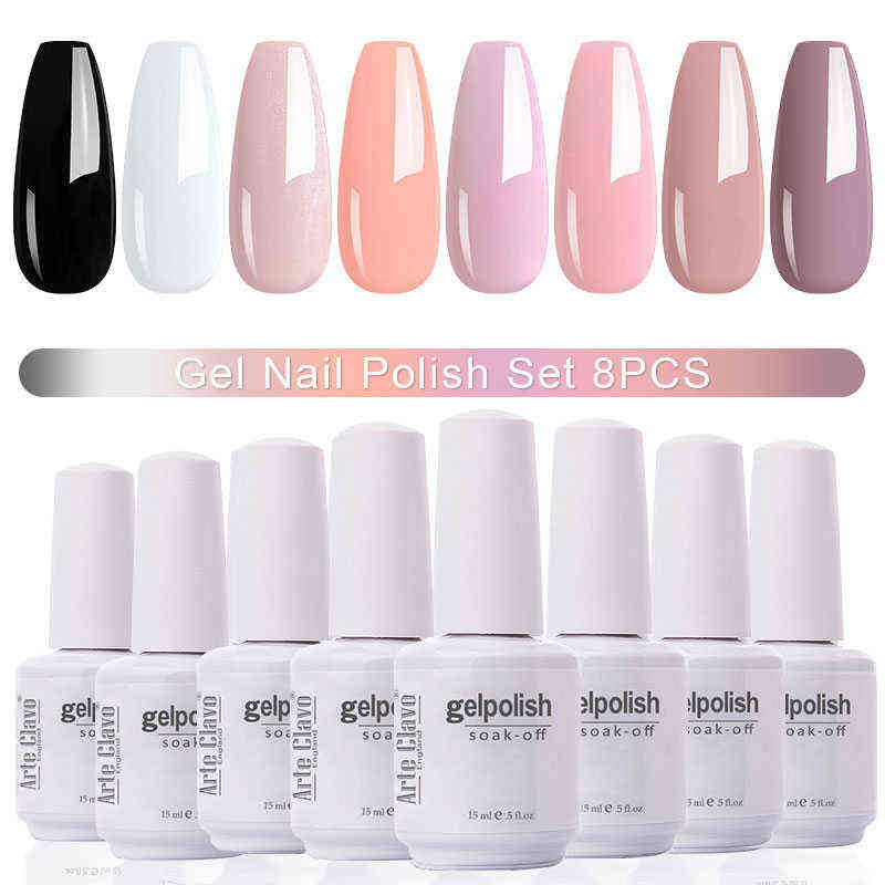 Nail Polish Arte Clavo 8PCS Series Spring Colors Nail Art Gel Polish 15ML Semi-permanent UV Varnish Nail Gel Polish Primer Top Base Coat Kit T220826, Pink
Nail Polish Arte Clavo 8PCS Series Spring Colors Nail Art Gel Polish 15ML Semi-permanent UV Varnish Nail Gel Polish Primer Top Base Coat Kit T220826, Pink