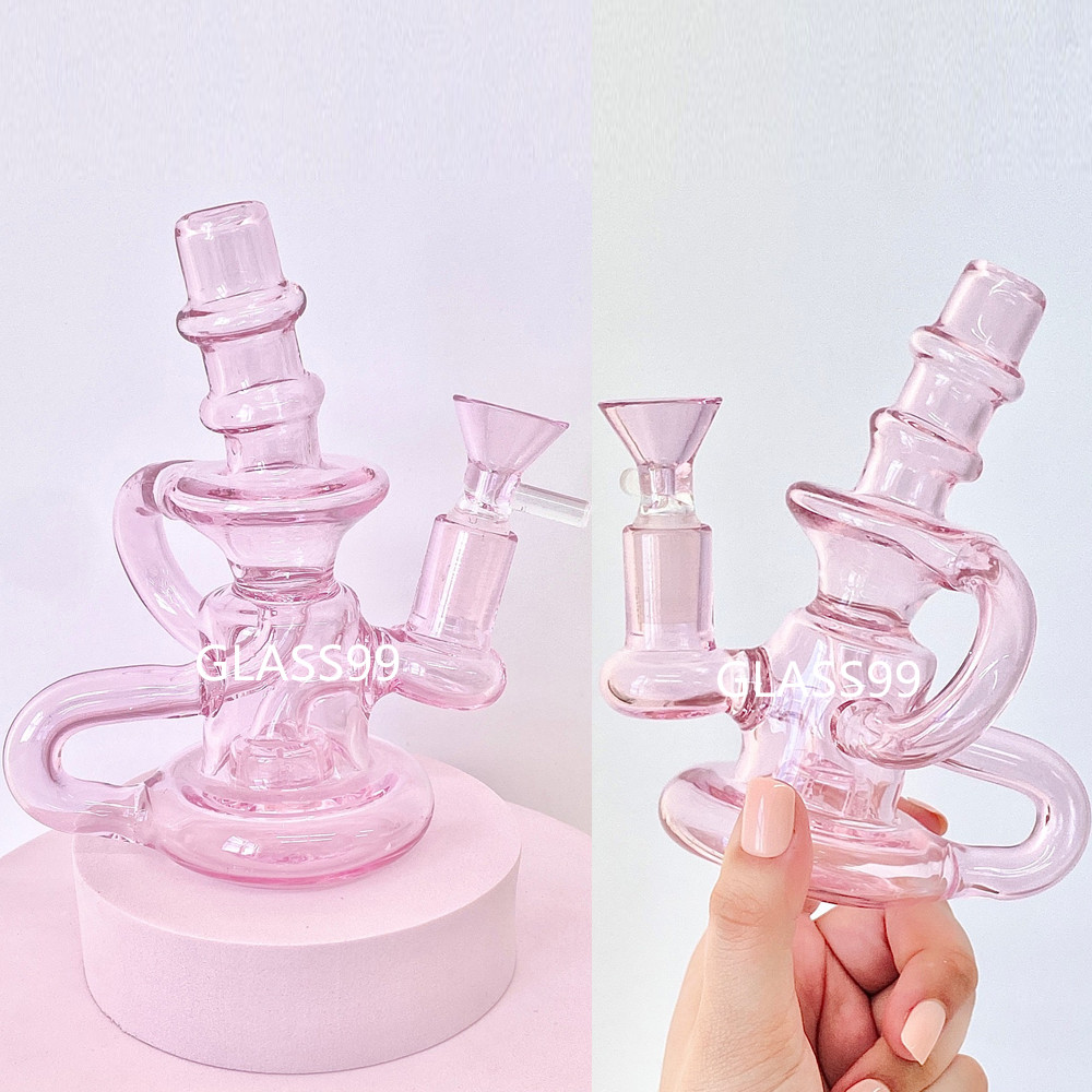 Pink Mini Recycler Hookahs Percolator Dab Rig Water Glass Pipe Bong Oil Rigs Unique Design 14mm Joint Heady Bubbler for Smoking
Pink Mini Recycler Hookahs Percolator Dab Rig Water Glass Pipe Bong Oil Rigs Unique Design 14mm Joint Heady Bubbler for Smoking