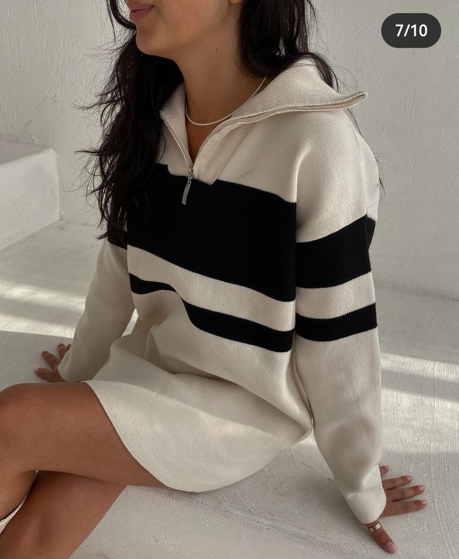Women's Hoodies Sweatshirts Striped Pullover Sweater French Style Female Jumper Oversize Lazy Oaf Turndown Collar Knitted Plus Size Autumn Spring