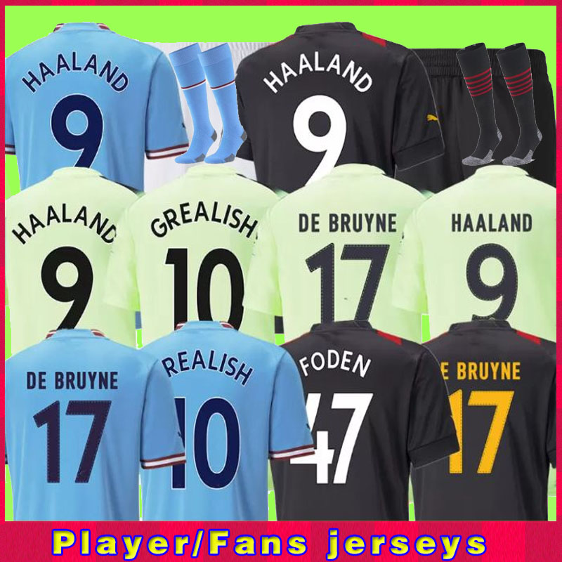 22 23 HAALAND SOCCER JERSEYS JOAO CANCELO GREALISH STERLING MANS CITIES MAHREZ fans version DE BRUYNE FODEN J.ALVAREZ 2022 2023 football shirt kids kit sets uniform, Kids 3rd
22 23 HAALAND SOCCER JERSEYS JOAO CANCELO GREALISH STERLING MANS CITIES MAHREZ fans version DE BRUYNE FODEN J.ALVAREZ 2022 2023 football shirt kids kit sets uniform, Kids 3rd