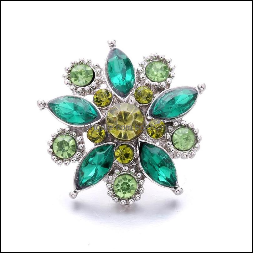 Clasps Hooks Wholesale Mixture Rhinestone Snap Buttons Butterfly Clasp 18Mm Metal Decorative Button Charms For Diy Snaps Jewelry Find Dhiet