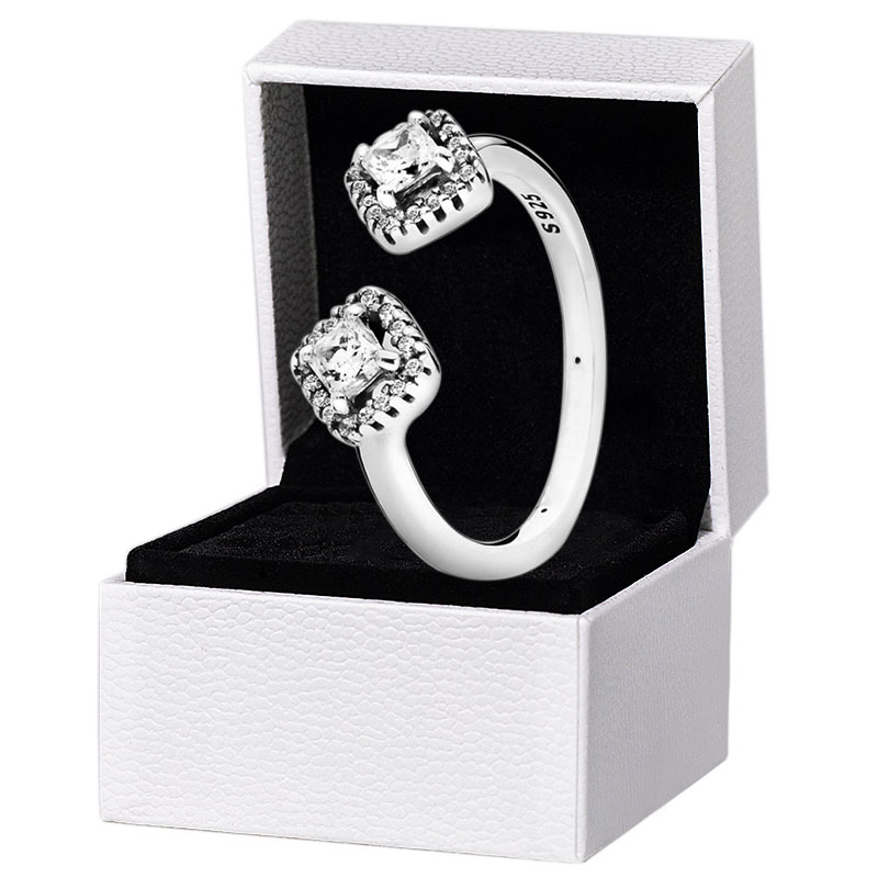CZ diamond Square Sparkle Open Ring Authentic 925 Silver Rose gold Wedding Jewelry Original gift Box for Pandora Women Rings
CZ diamond Square Sparkle Open Ring Authentic 925 Silver Rose gold Wedding Jewelry Original gift Box for Pandora Women Rings