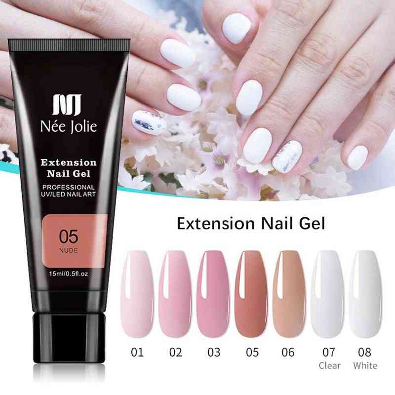 Nail Polish Solid Extension Glue Set Natural Resin Gel Brush File UV Lamp Crystal Model Cleaner Sealing Layer Manicure Kit T220826