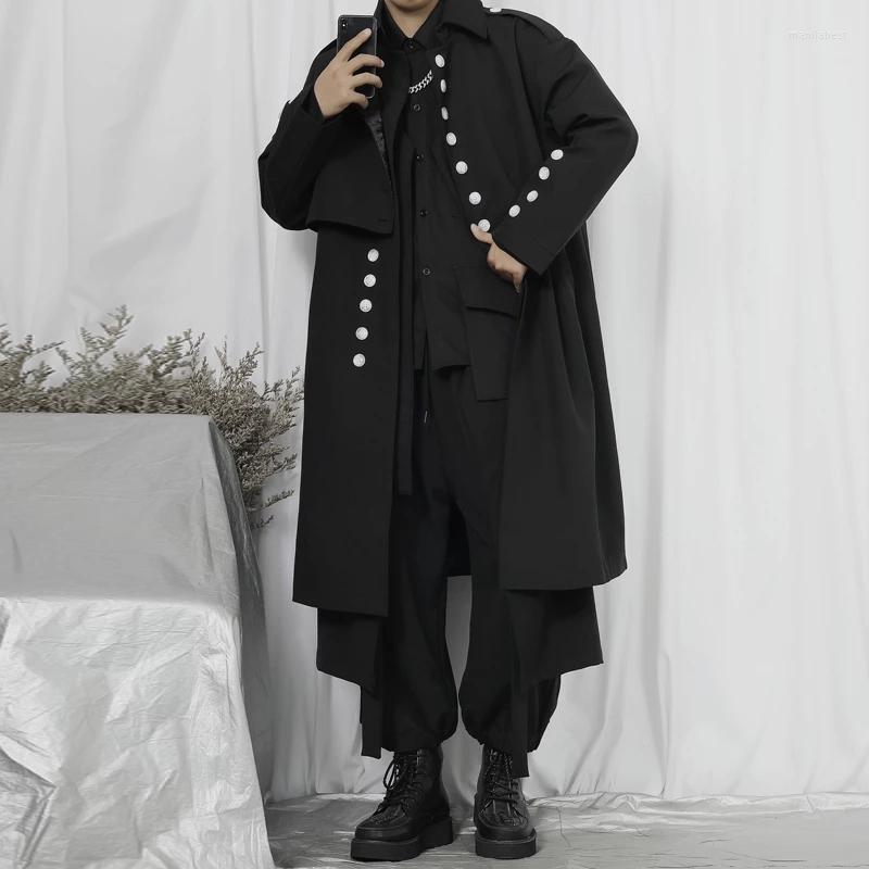 Men' Trench Coats Men' Long Windbreaker Coat Design Autumn Large Japanese Dark Button Decoration Loose Trend, Black
Men' Trench Coats Men' Long Windbreaker Coat Design Autumn Large Japanese Dark Button Decoration Loose Trend, Black
