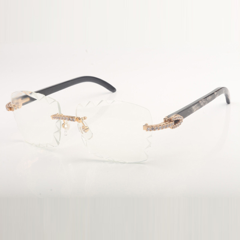 Medium diamond Buffs glasses frames 3524029 with natural buffalo horn legs and 58 mm clear cut lens
Medium diamond Buffs glasses frames 3524029 with natural buffalo horn legs and 58 mm clear cut lens