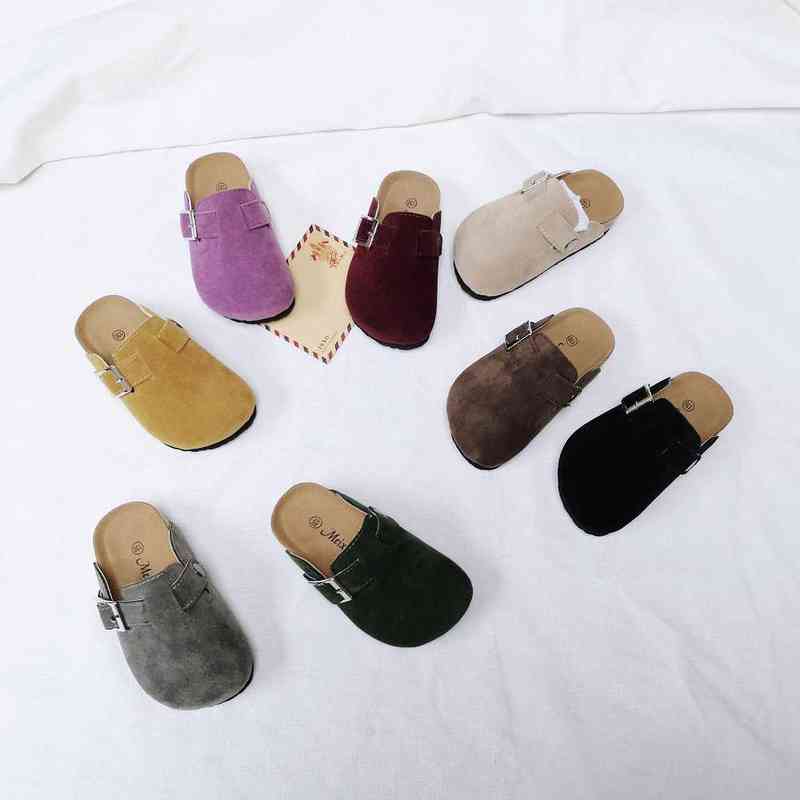 Slipper Children Slippers Girls Cork Slippers Kids shoes Home Shoes baby boys Children Fashion Suede Casual Sandals spring summer Q241221 z250708Q4EF