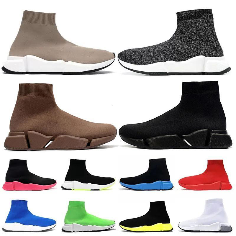 

Balencigas designer boots sock sports trainers 2.0 lace-up trainer shoes casual luxury women men nude glitter graffiti runners sneakers fashion Paris Knit socks shoe, B13 36-40 black white red