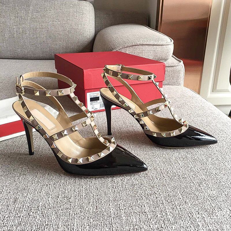 Brand Stud Sandals New High Heels Dress Shoes Party Fashion Stud Girls Sexy Pointed Toe Buckles Platform High Heels Wedding Shoes Black White Pink, Dark nude shiny
Brand Stud Sandals New High Heels Dress Shoes Party Fashion Stud Girls Sexy Pointed Toe Buckles Platform High Heels Wedding Shoes Black White Pink, Dark nude shiny