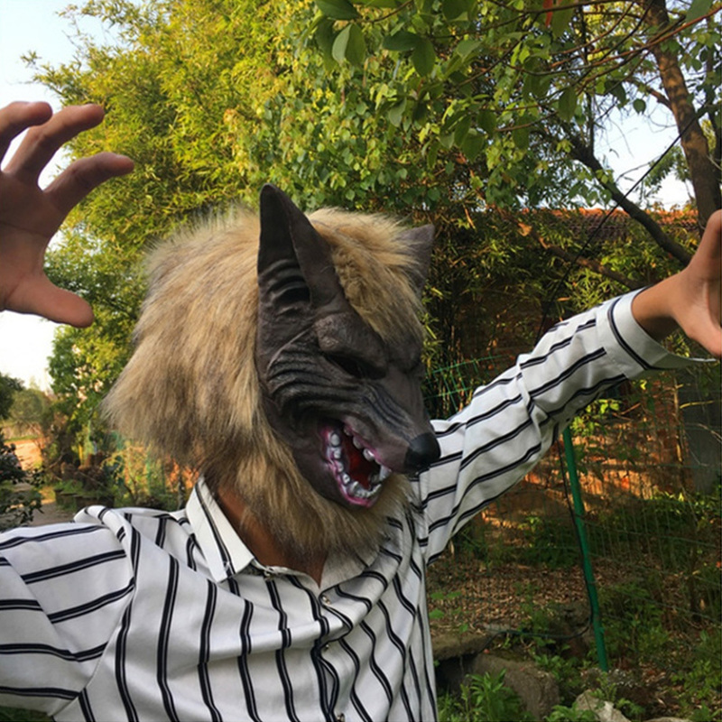 Party Masks Cosmask Animal Head Panda Tiger Husky Orangutan Artificial Fur for Halloween Costumes Cosplay 220826