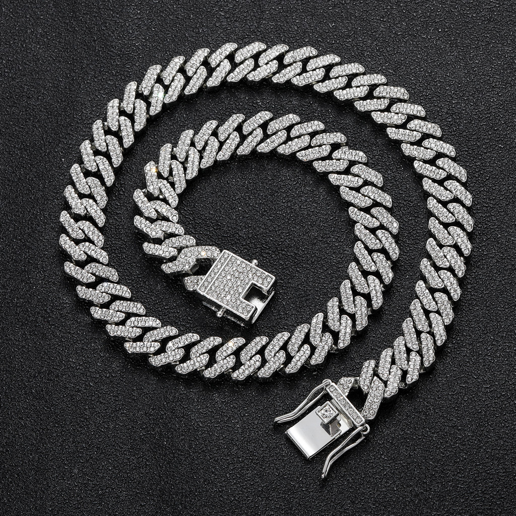 2022 Hip Hop Chains High Quality Vintage Jewelry 18k White Gold Fill Sparkling Crystal 12MM Cuba Pendant Necklace For Women Men Gift
2022 Hip Hop Chains High Quality Vintage Jewelry 18k White Gold Fill Sparkling Crystal 12MM Cuba Pendant Necklace For Women Men Gift