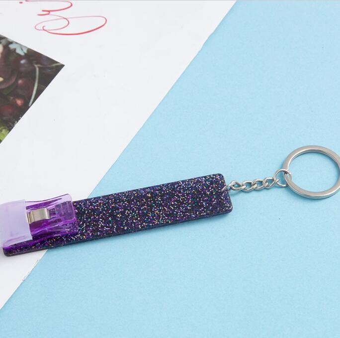 Puller Keychains Cute Debit Bank Cards Grabber for Long Nails ATM Key chain Key Ring Women with Plastic Clip
