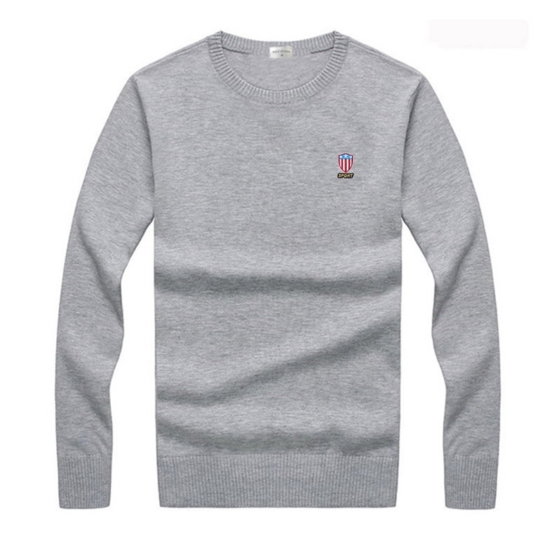 Men's Sweaters Men Spring Sweater Pullover Solid Casual PATCH Embroidery Slim Fit 100Cotton ONeck Long Sleeve Jumper Sweaters Tops P8507 220826 2